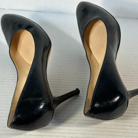 WOMEN'S BLACK JIMMY CHOO HEELS SIZE 7-1/2 - Picture 8 of 16